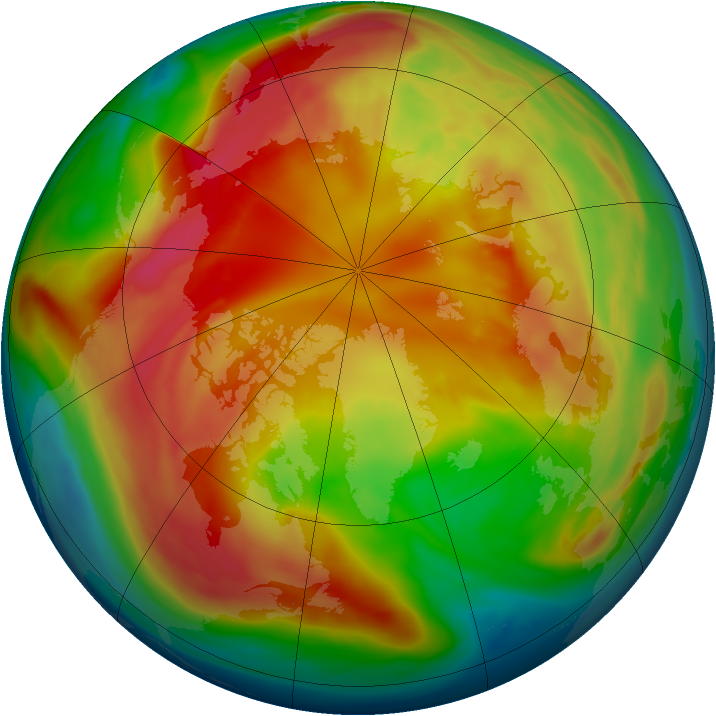 Arctic ozone map for 26 February 2006